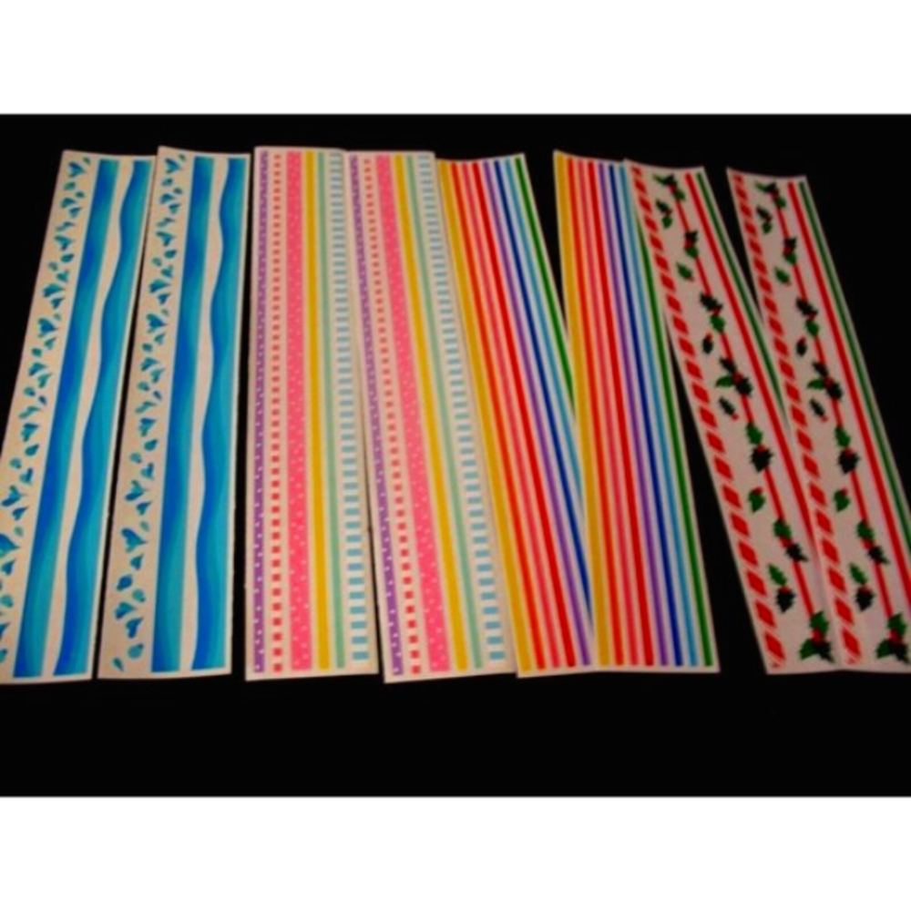 Mrs. Grossman's Stickers 8 Strips "Water, Pastel, Rainbow, and Christmas Design.